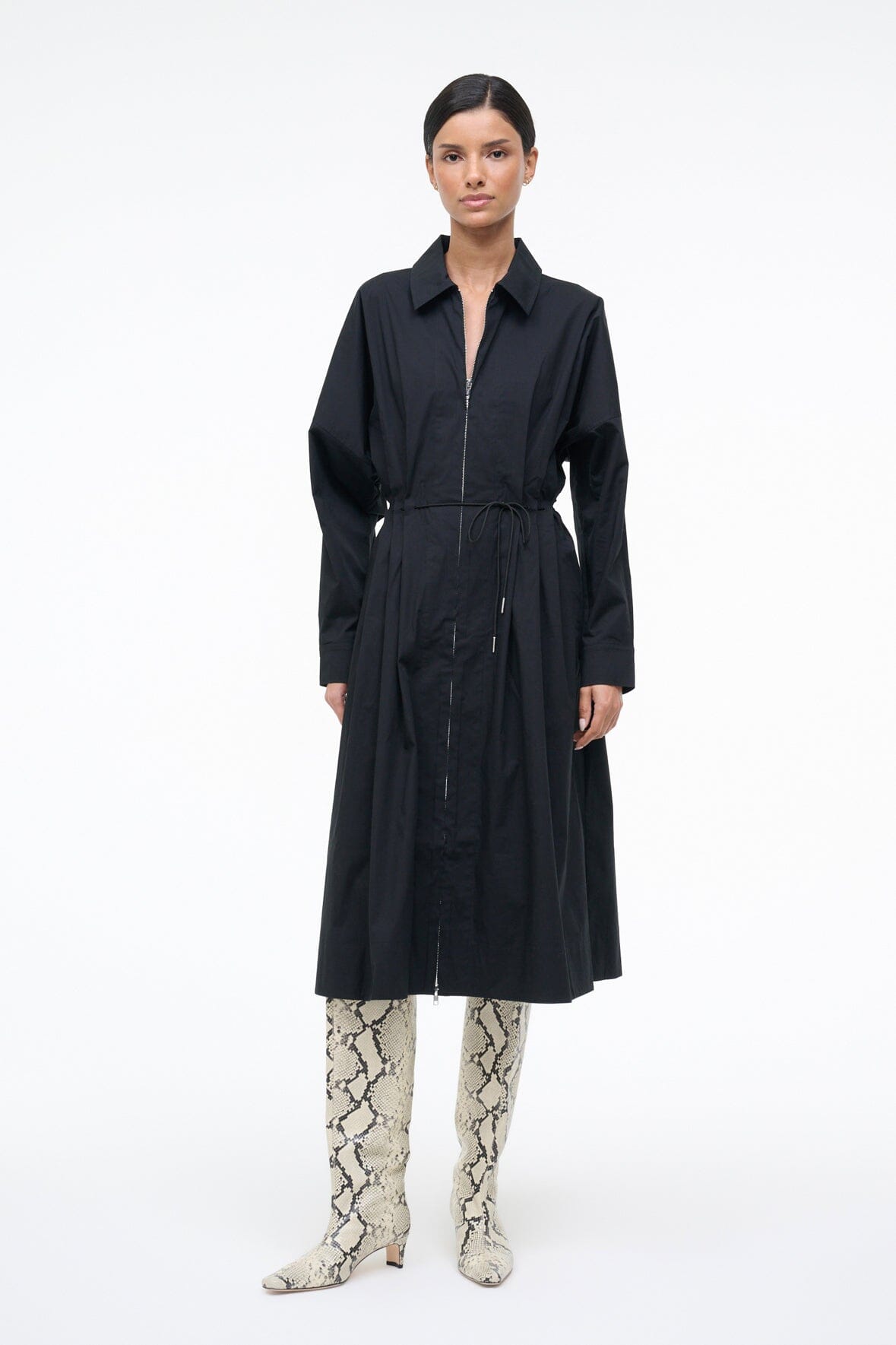 STAUD Sale Chi Midi Dress Black