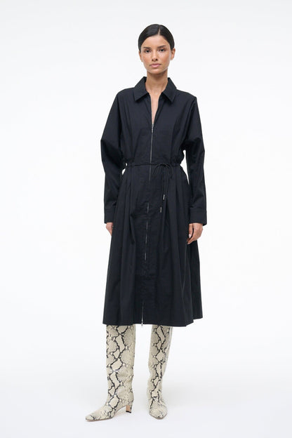 STAUD Sale Chi Midi Dress Black