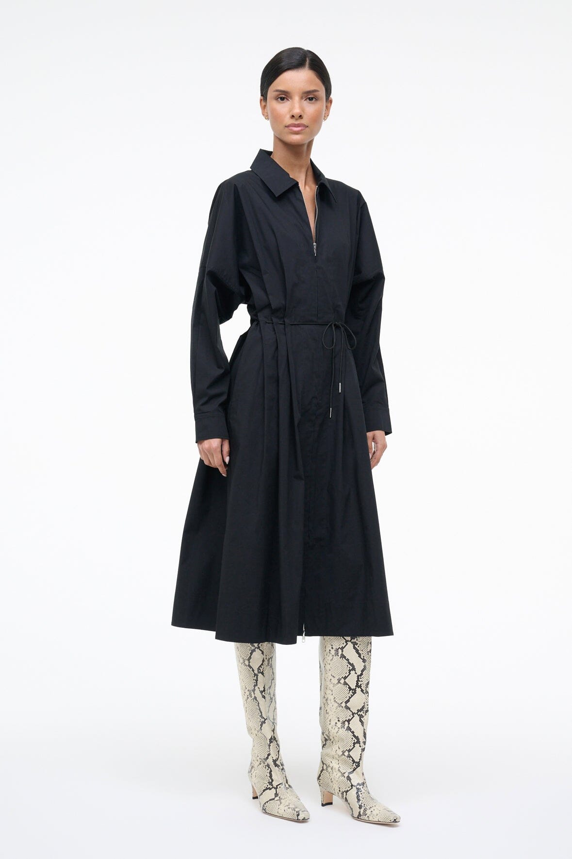STAUD Sale Chi Midi Dress Black