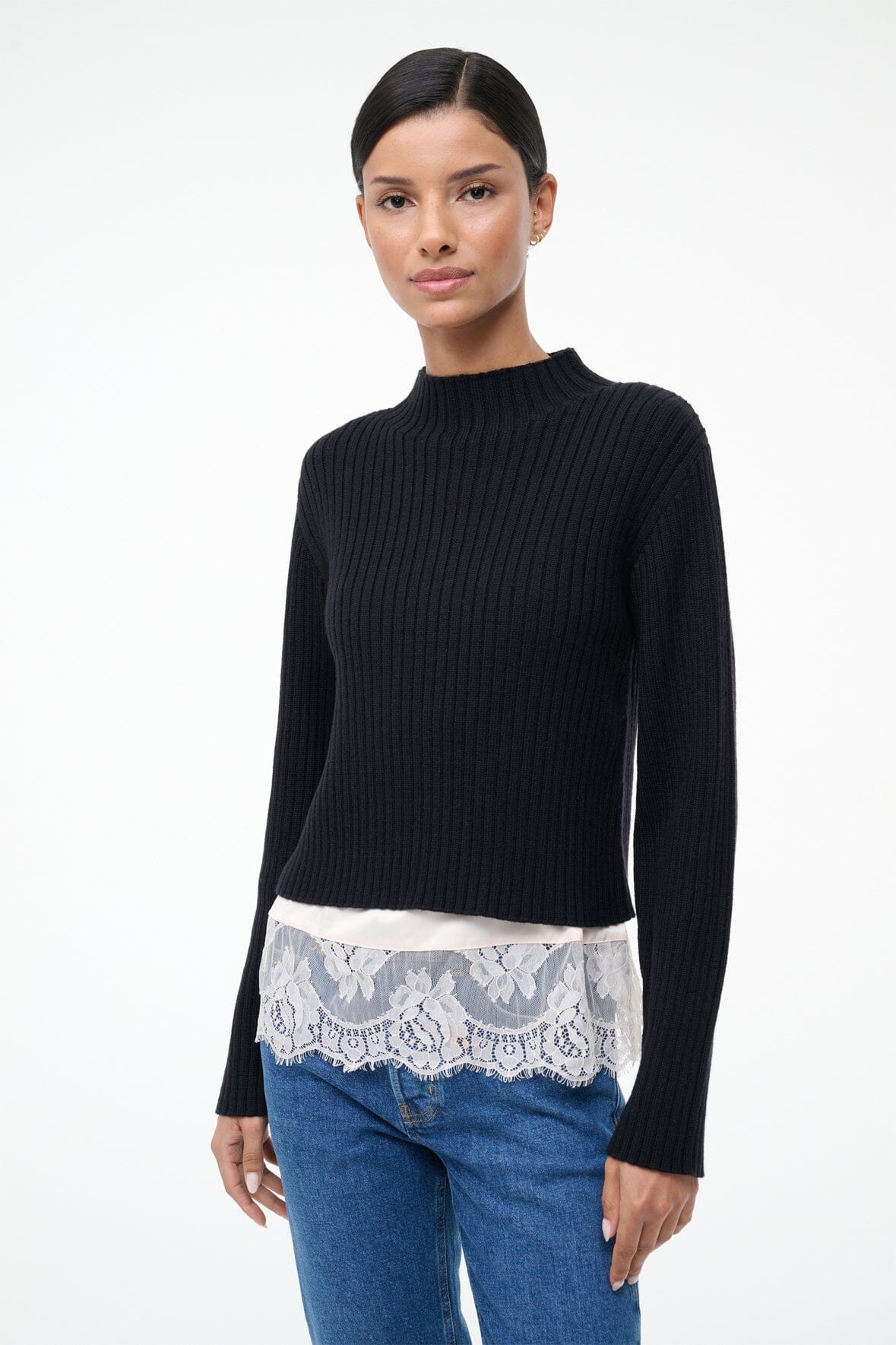 STAUD Sale Willow Sweater Black