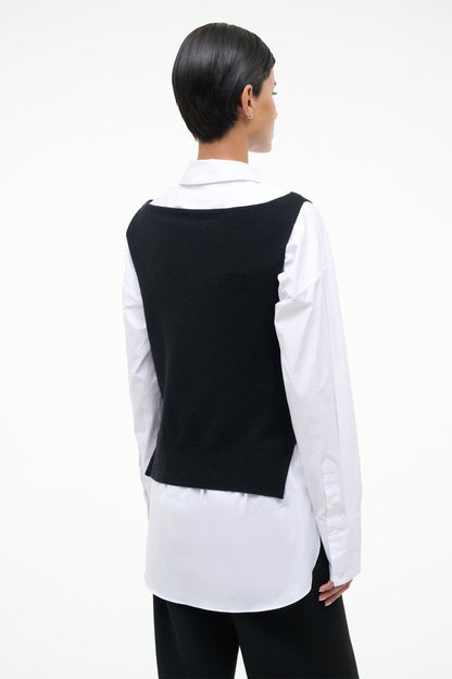 STAUD Sale Damian Top Black White