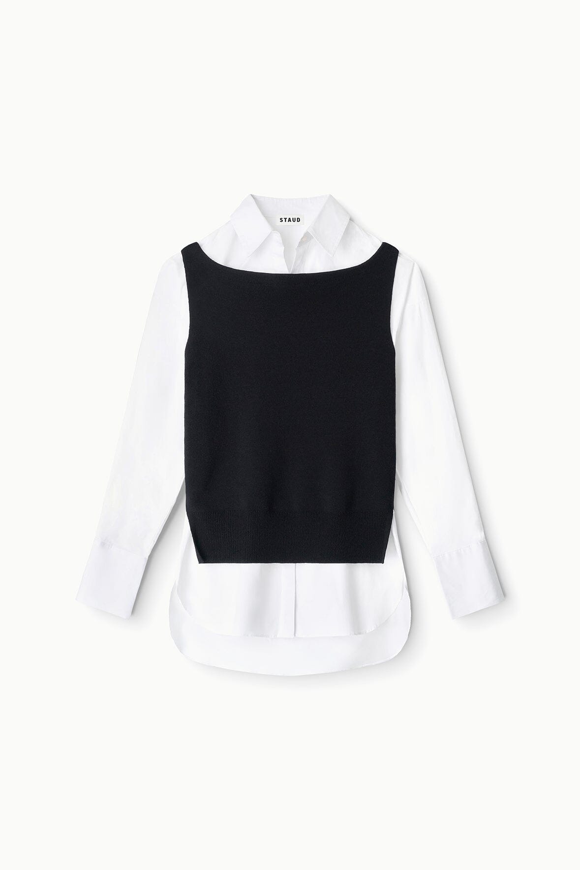 STAUD Sale Damian Top Black White