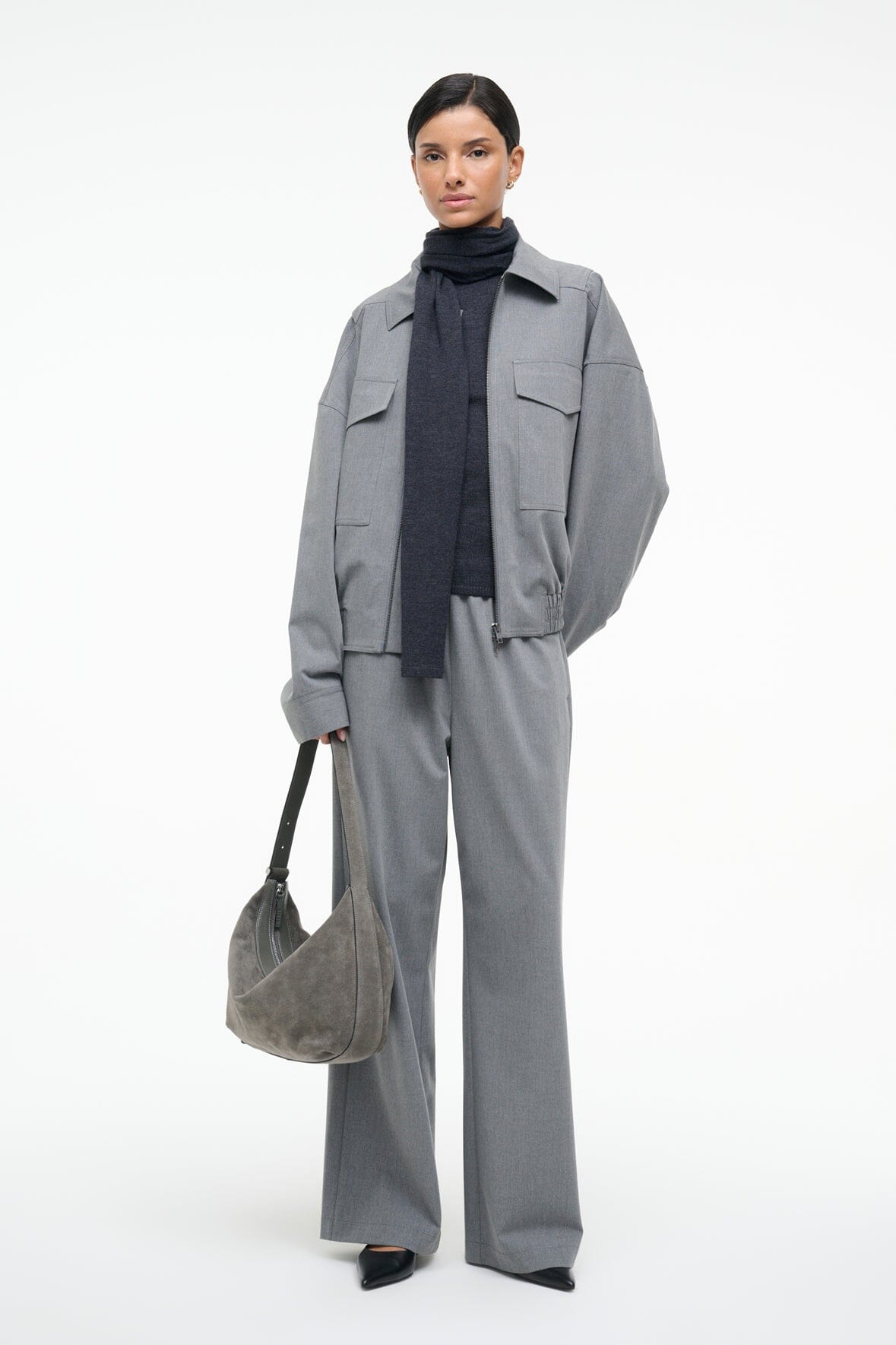 STAUD Sale Canal Top Charcoal