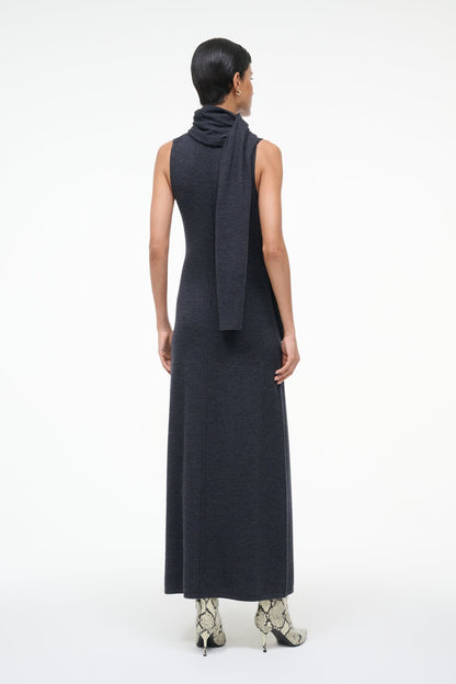 STAUD Sale Canal Midi Dress Charcoal