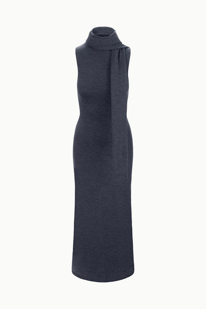 STAUD Sale Canal Midi Dress Charcoal