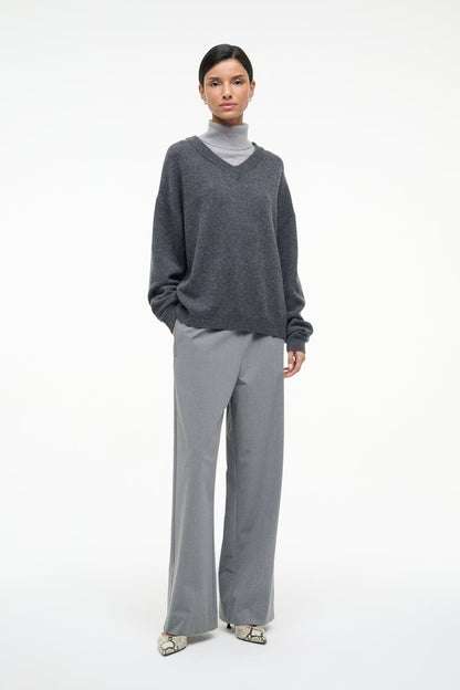 STAUD Sale Doris Cashmere Sweater Charcoal