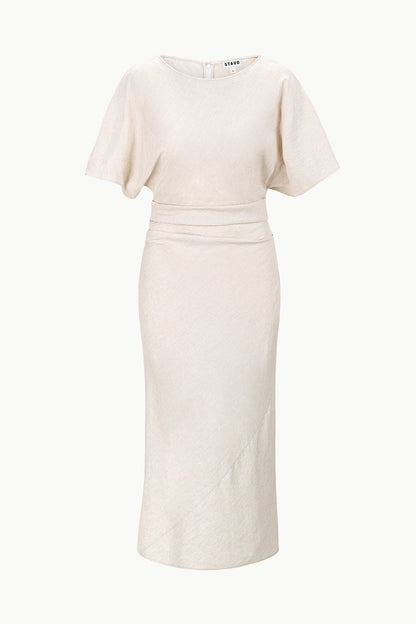 STAUD Clothing Amelie Linen Dress Natural