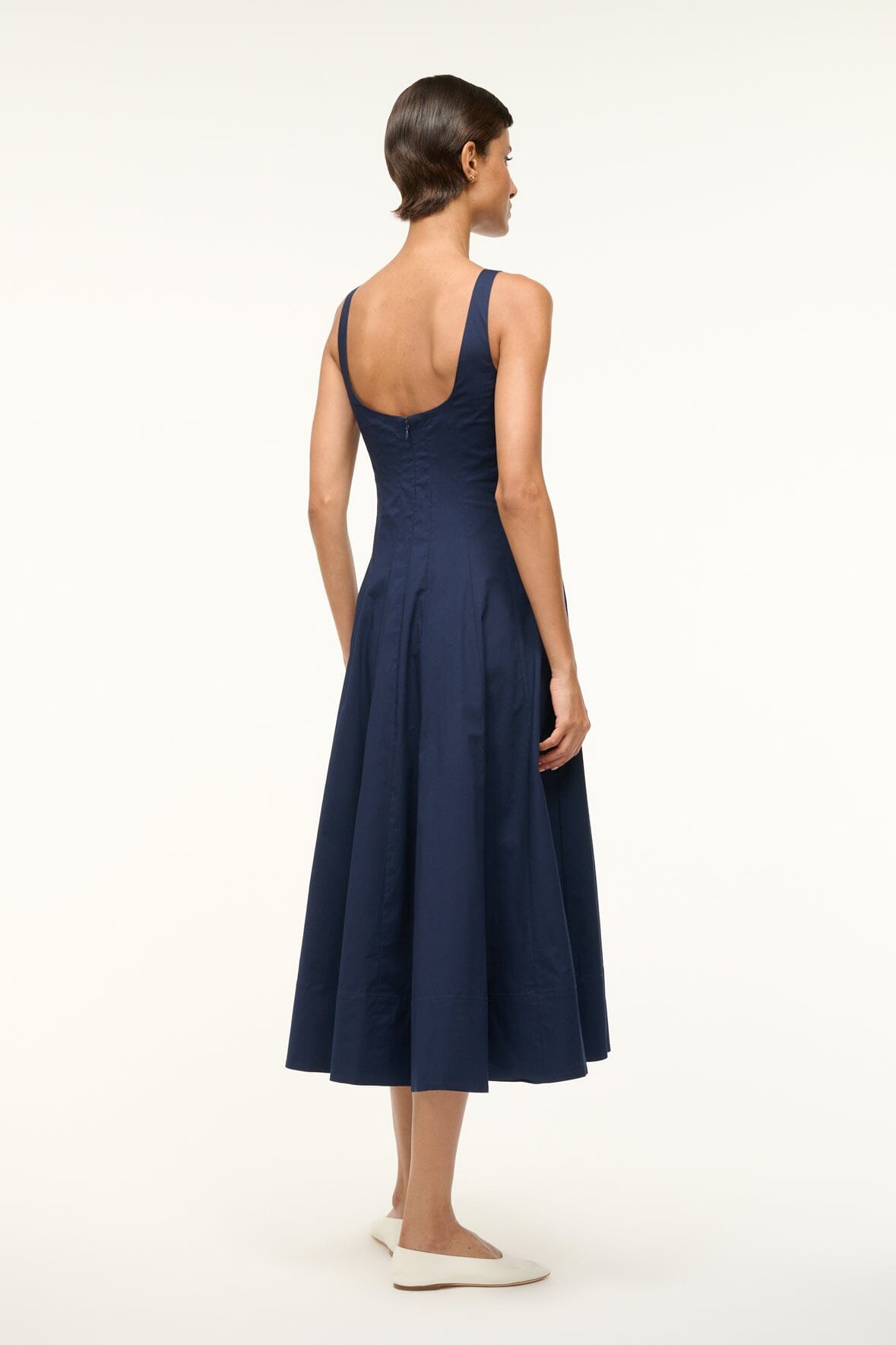 STAUD Clothing Wells Dress Navy 1