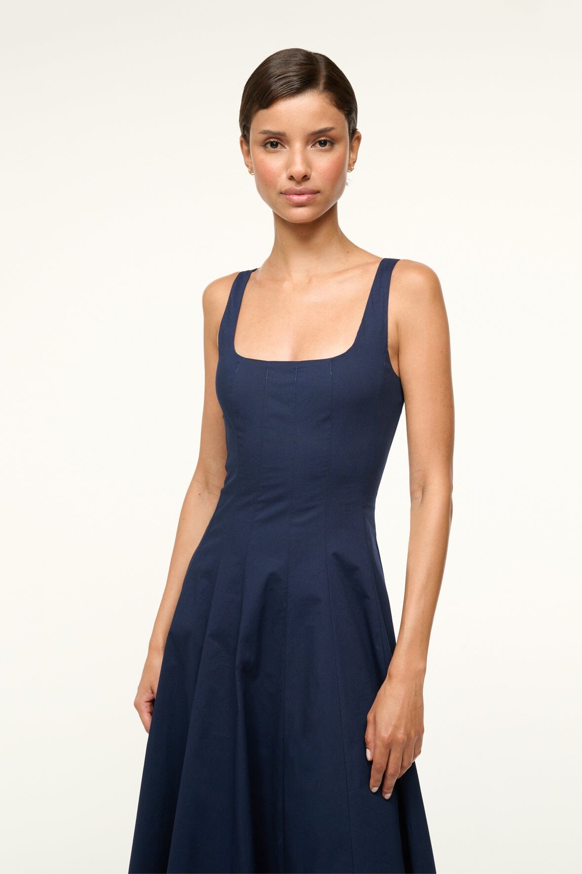 STAUD Clothing Wells Dress Navy 1