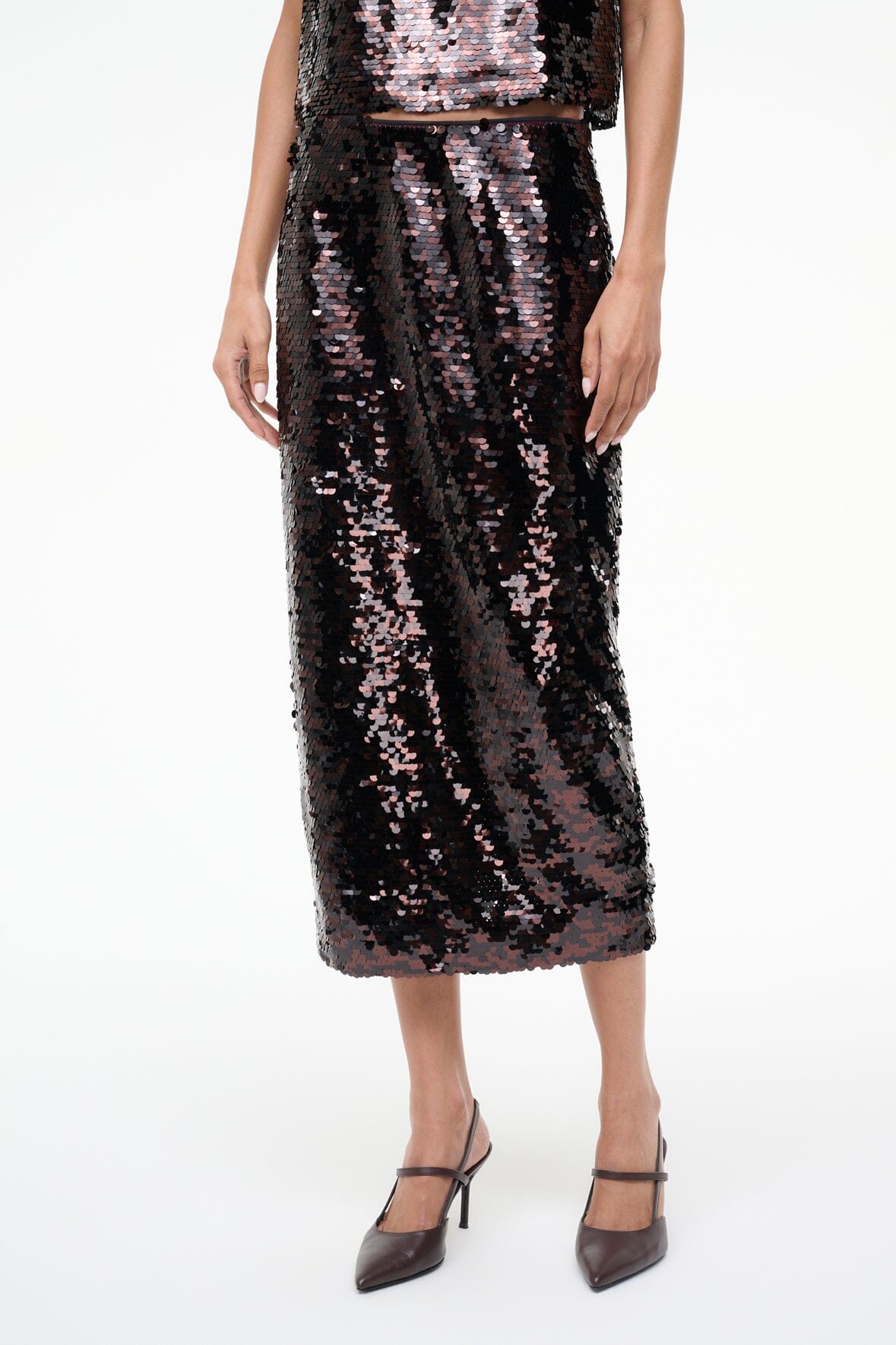 STAUD Sale Ciara Skirt Espresso Black