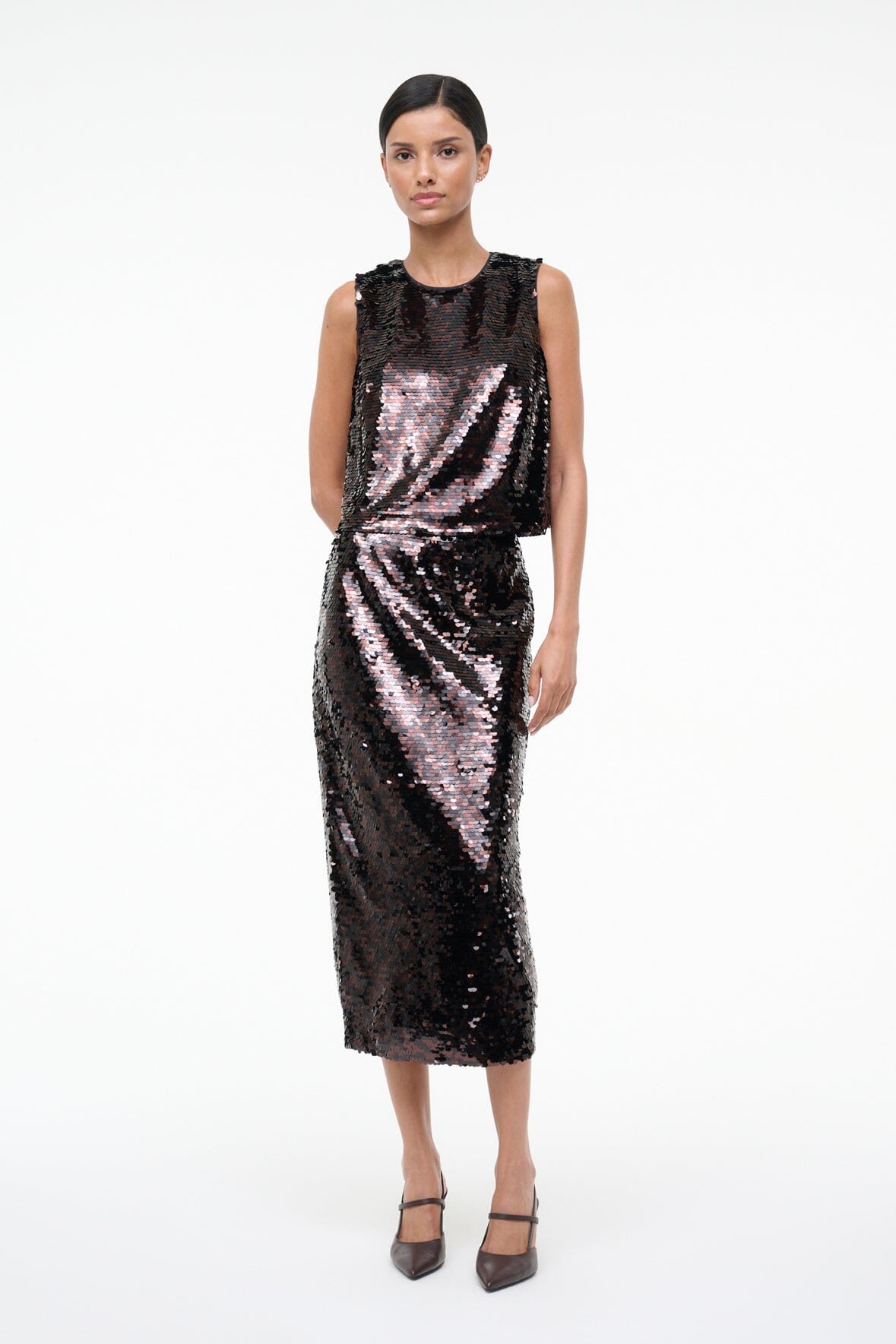 STAUD Sale Ciara Skirt Espresso Black