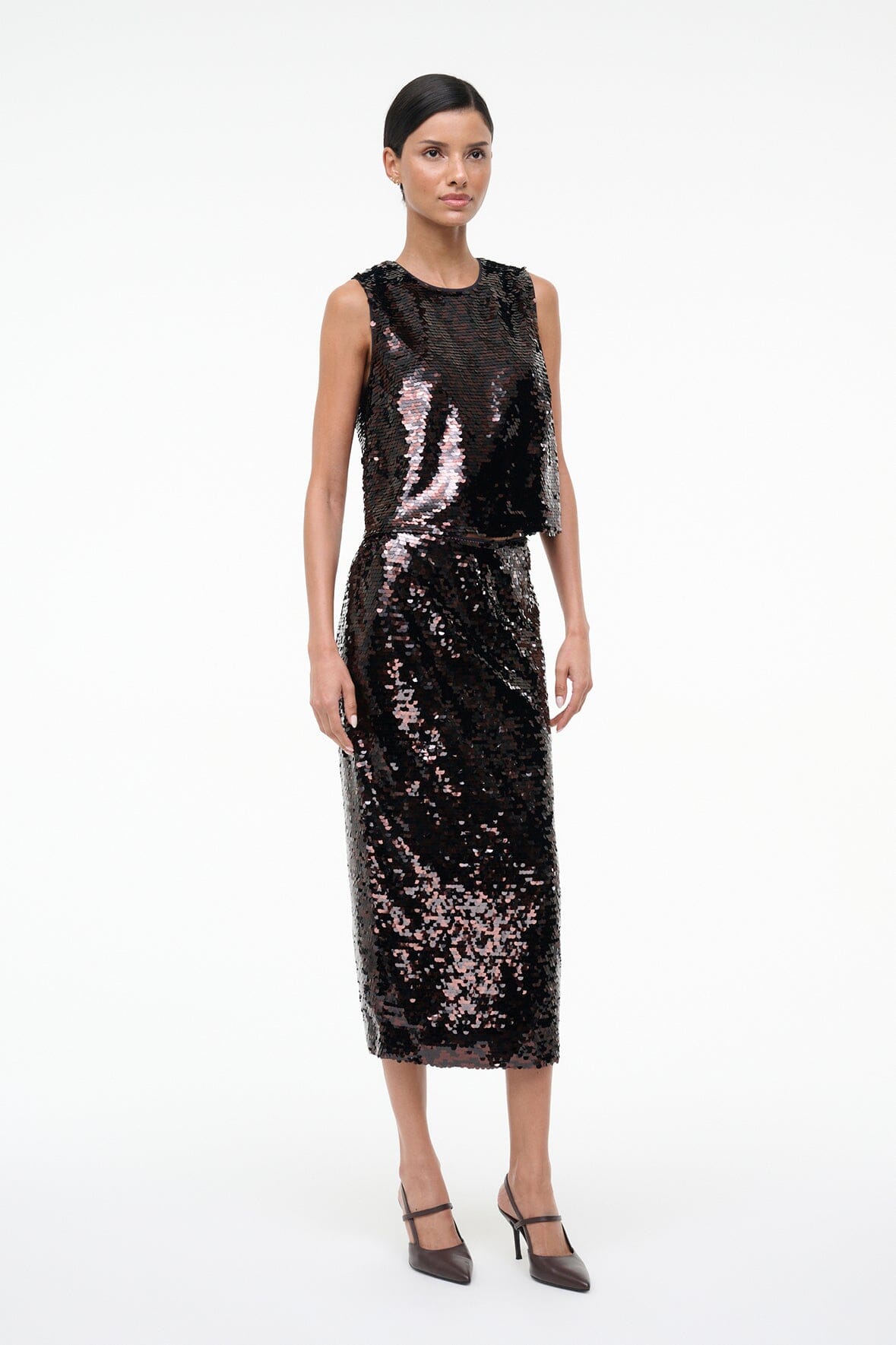 STAUD Sale Ciara Skirt Espresso Black