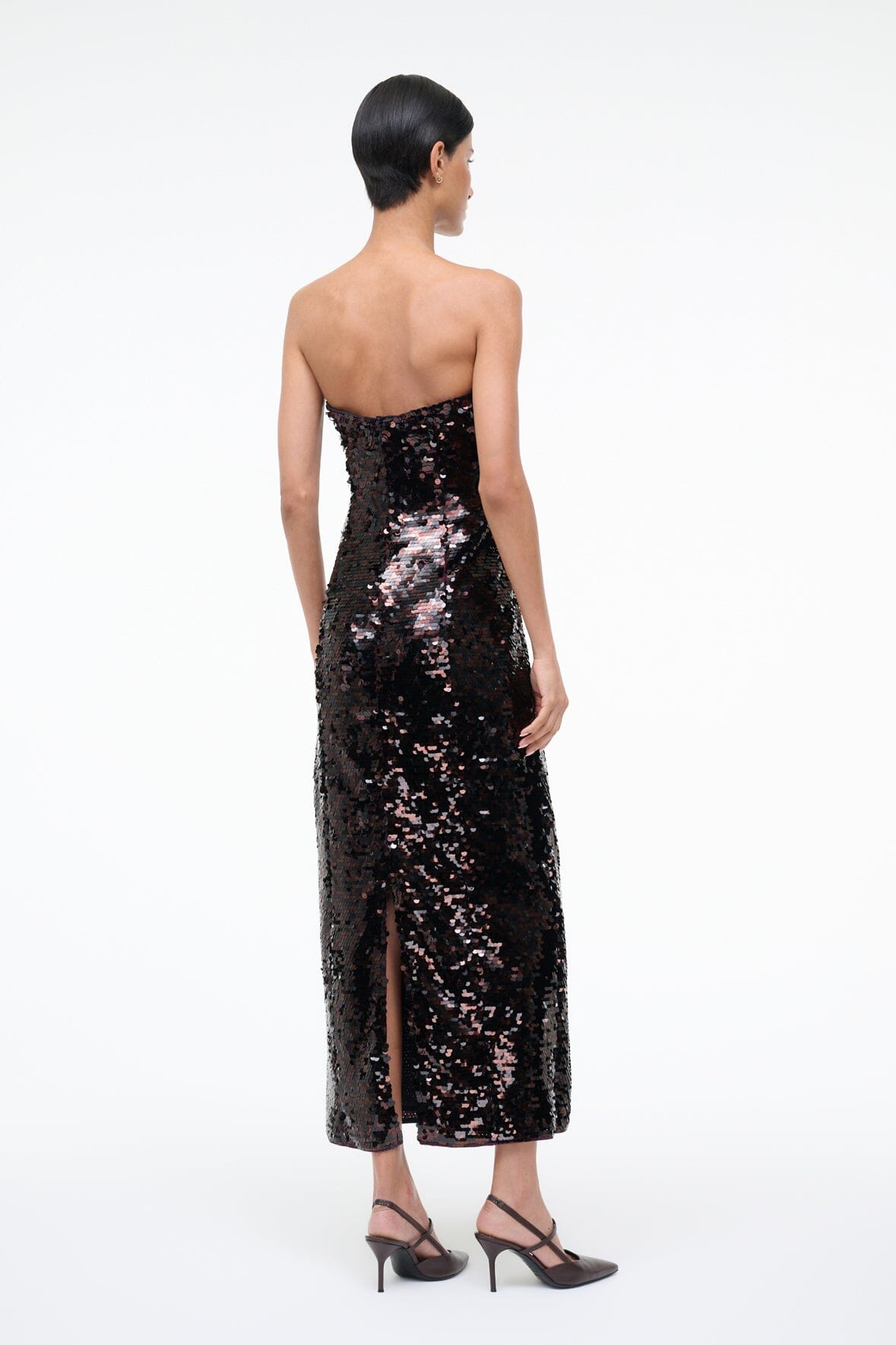 STAUD Sale Cece Dress Espresso Black