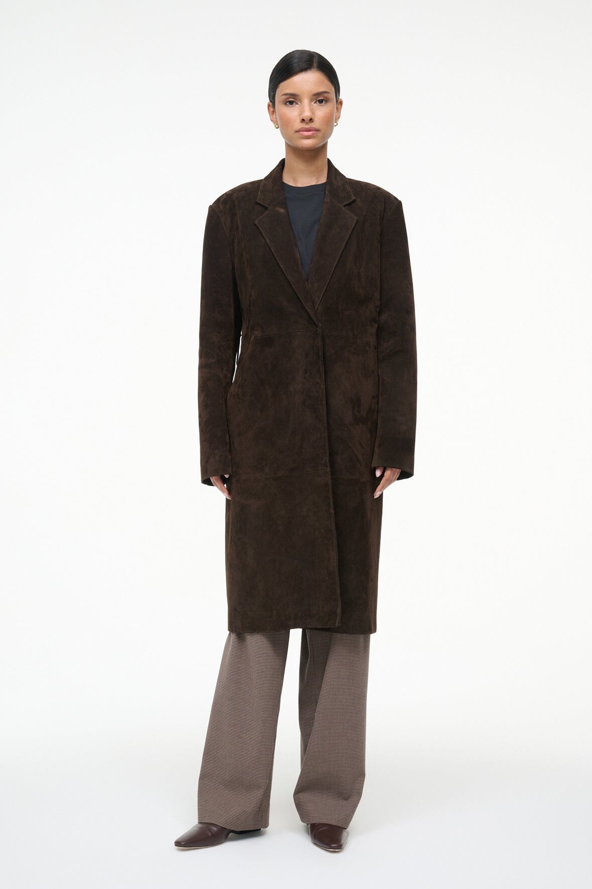 STAUD Sale Sabine Suede Jacket Espresso