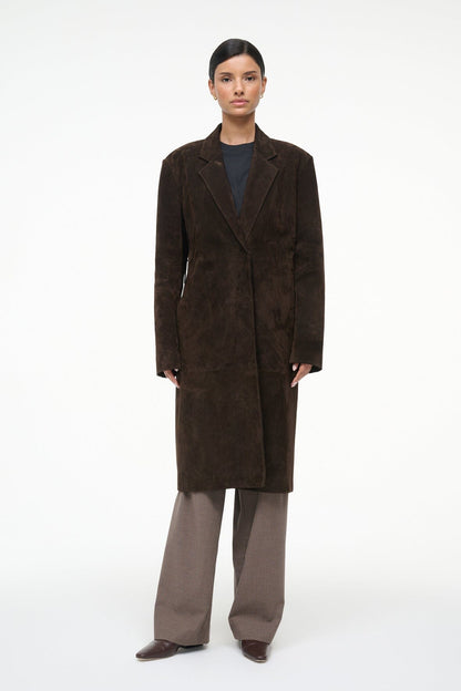 STAUD Sale Sabine Suede Jacket Espresso