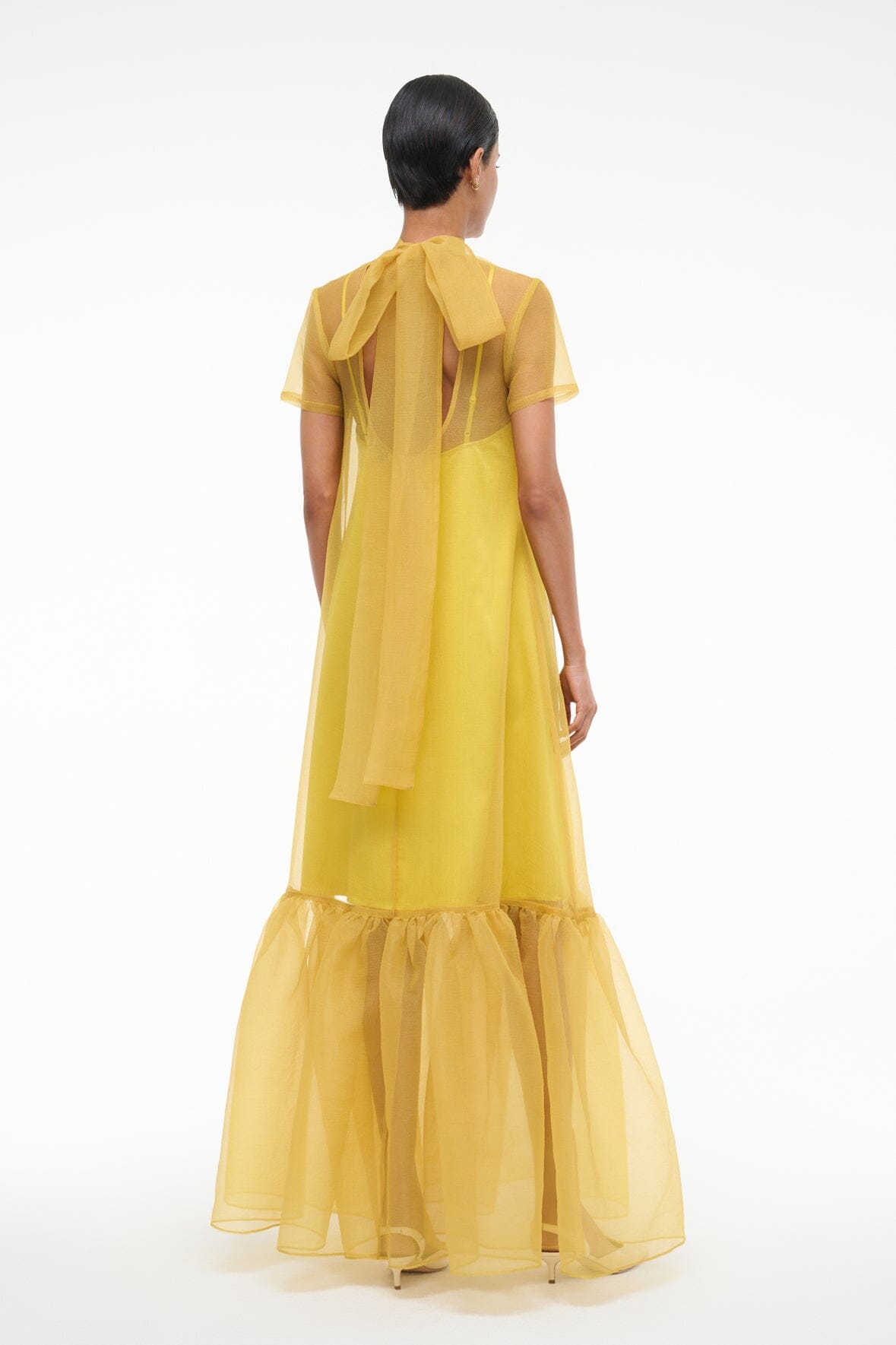STAUD Sale Calluna Dress Chartreuse