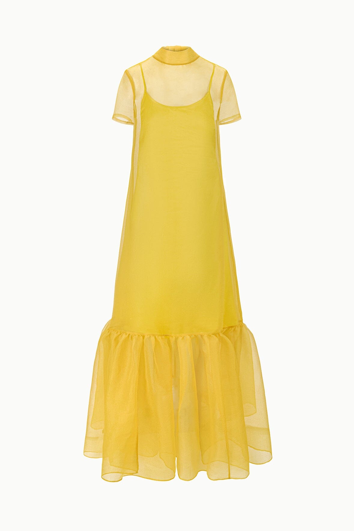 STAUD Sale Calluna Dress Chartreuse