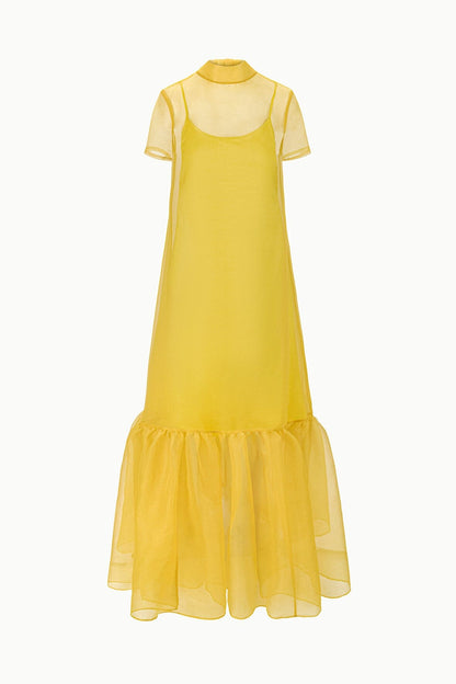 STAUD Sale Calluna Dress Chartreuse