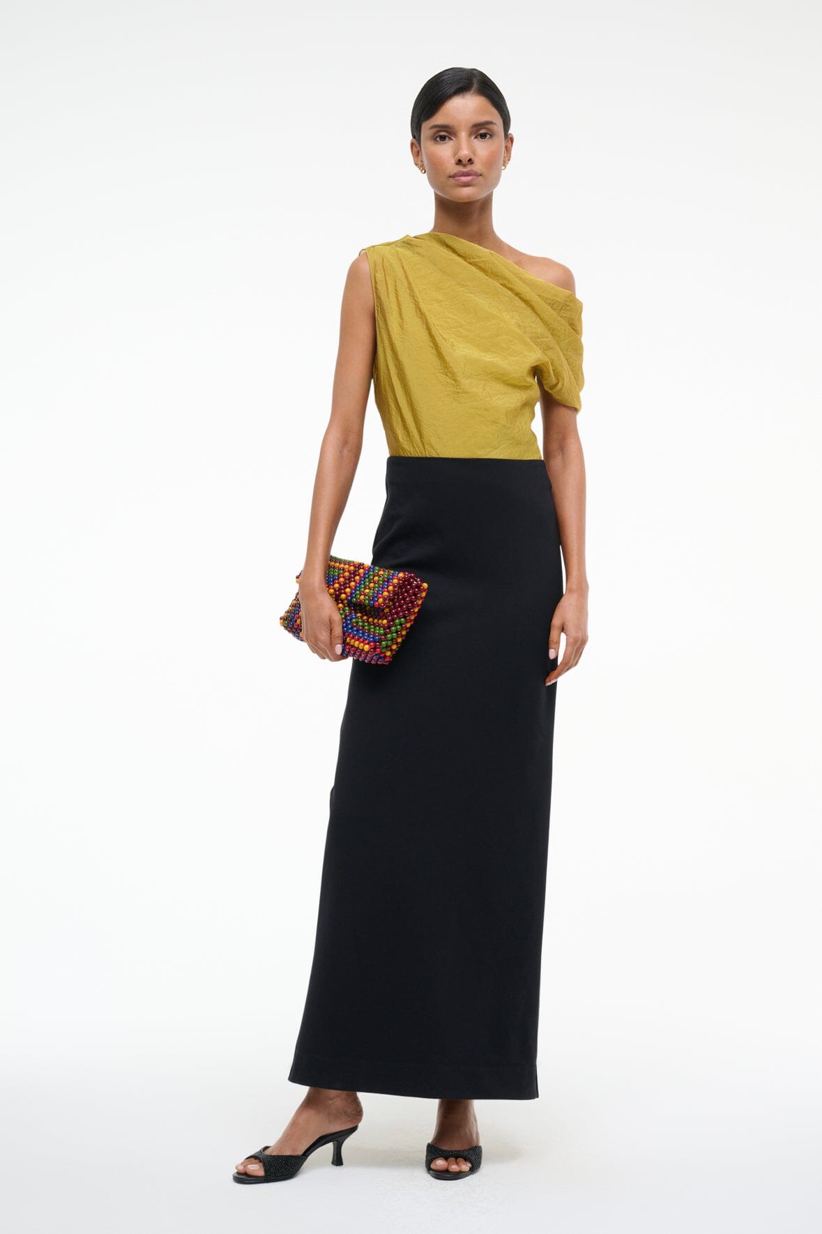 STAUD Sale Topaz Dress Chartreuse/Black