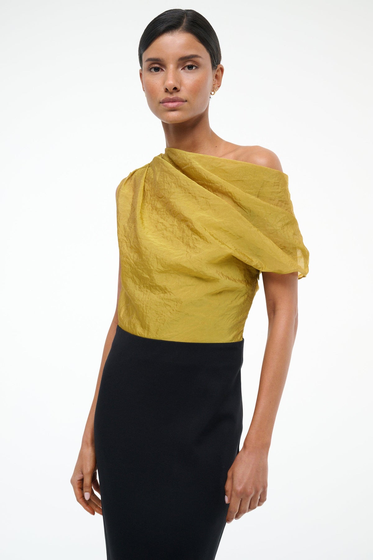 STAUD Sale Topaz Dress Chartreuse/Black