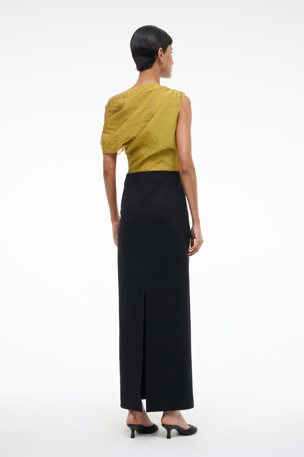 STAUD Sale Topaz Dress Chartreuse/Black
