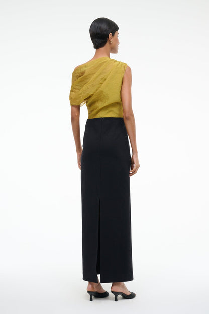 STAUD Sale Topaz Dress Chartreuse/Black