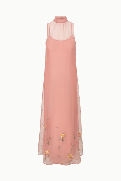 STAUD Sale Albee Dress In Dahlia Daydream Pink - Organza Evening Gown