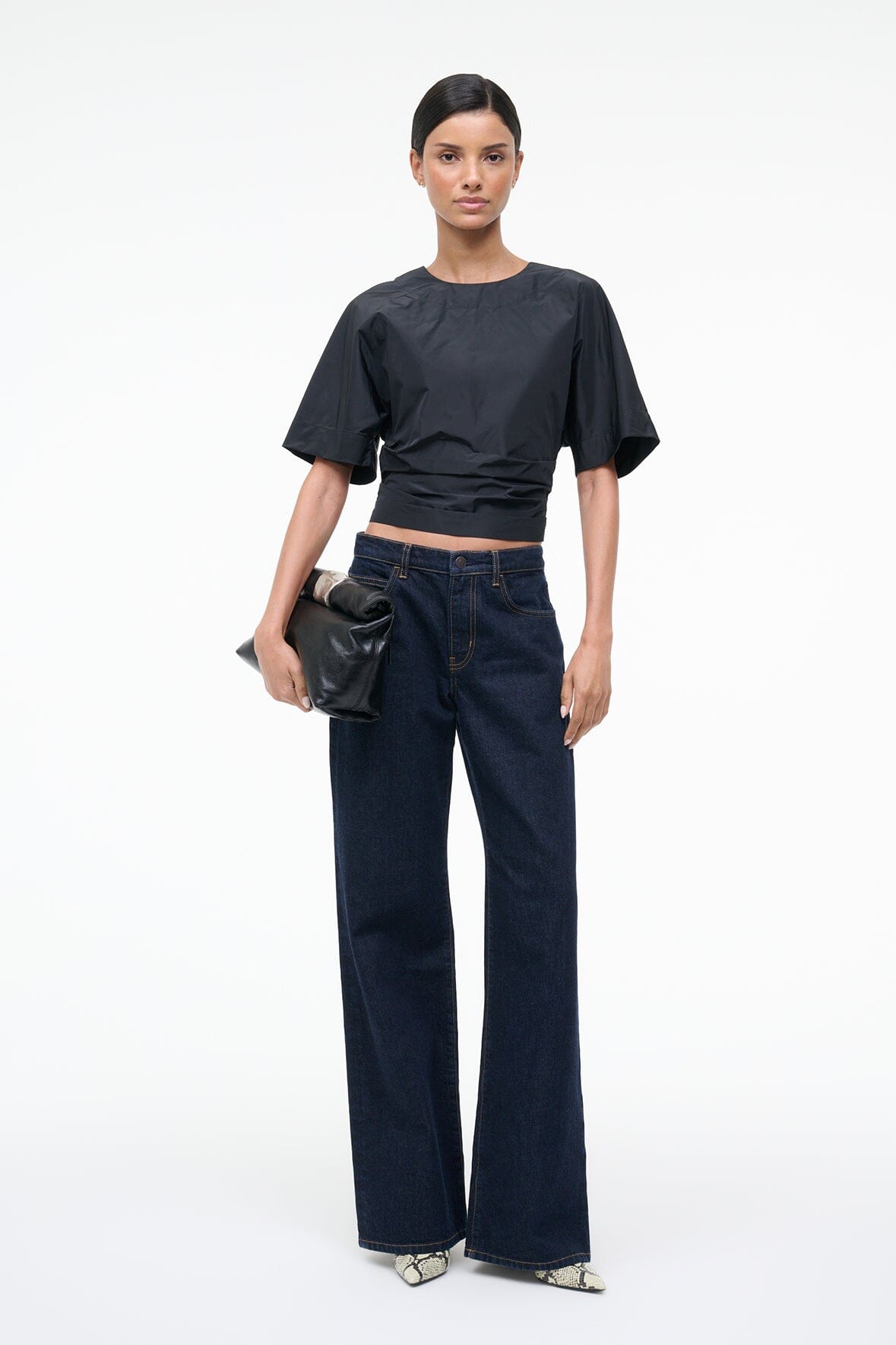 STAUD Sale Michelina Top Black