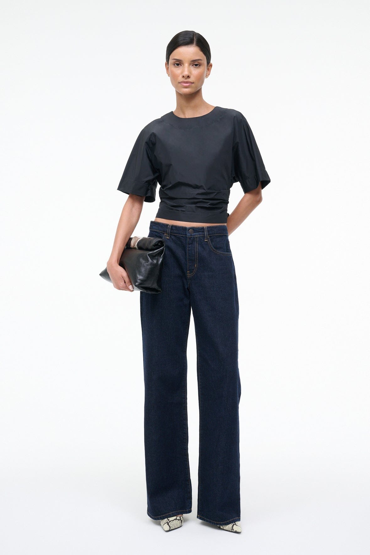 STAUD Sale Michelina Top Black