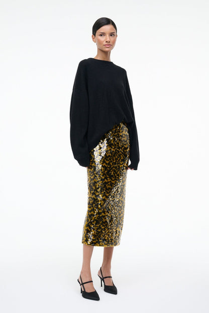 STAUD Sale Ciara Skirt Turmeric Black