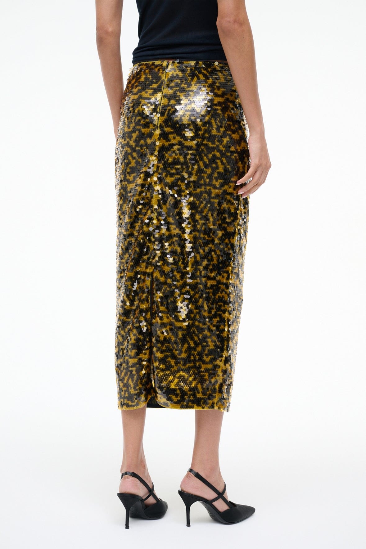 STAUD Sale Ciara Skirt Turmeric Black