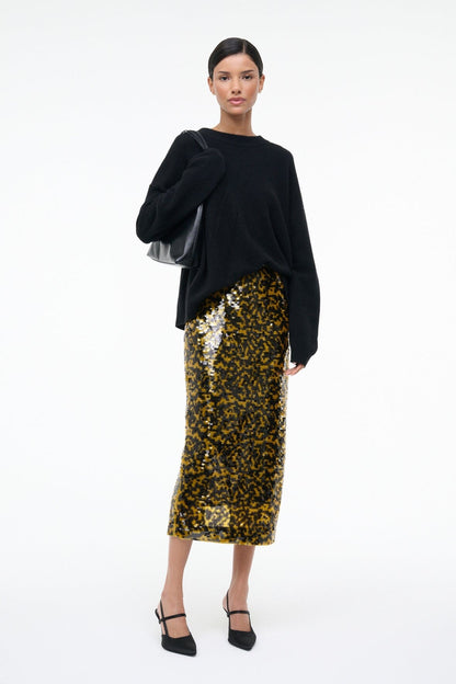 STAUD Sale Ciara Skirt Turmeric Black