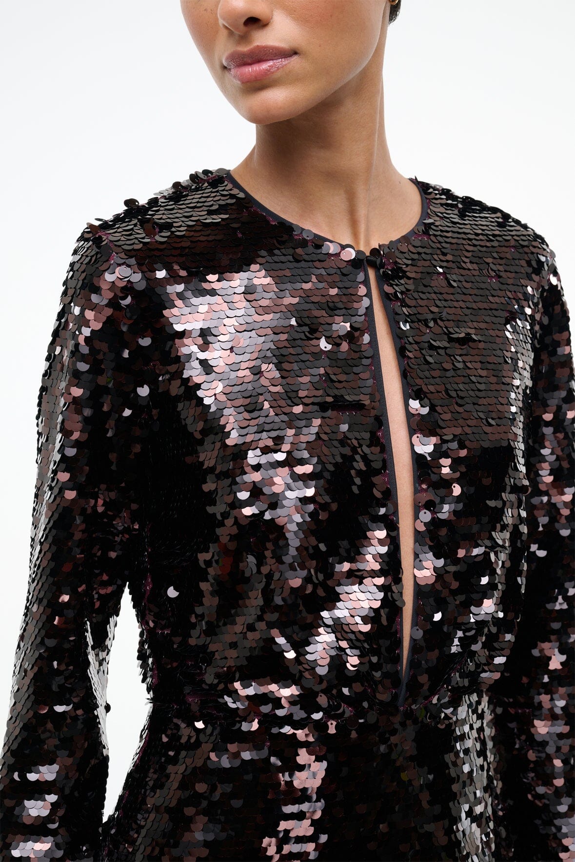 STAUD Sale Fifi Dress Espresso Black