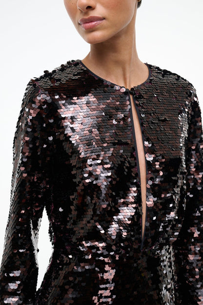 STAUD Sale Fifi Dress Espresso Black