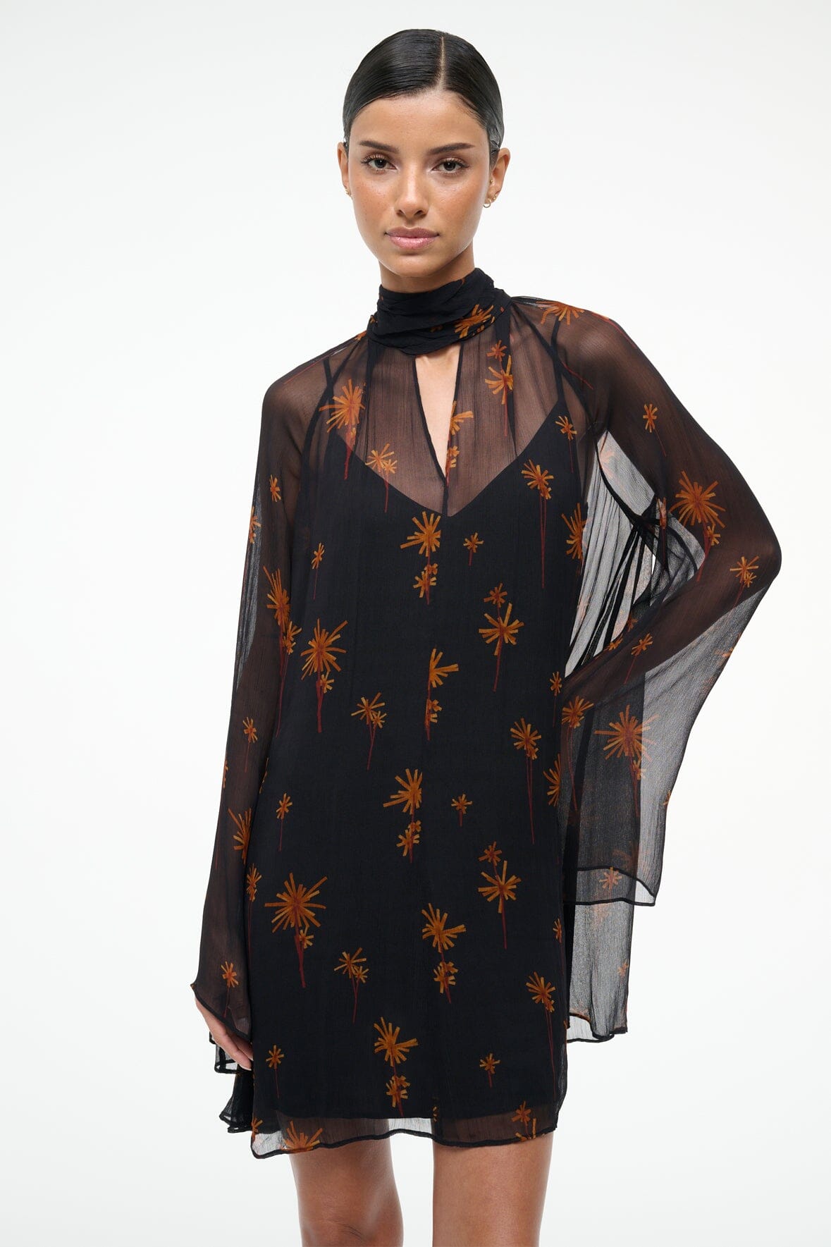 STAUD Sale Esther Mini Dress Autumn Night
