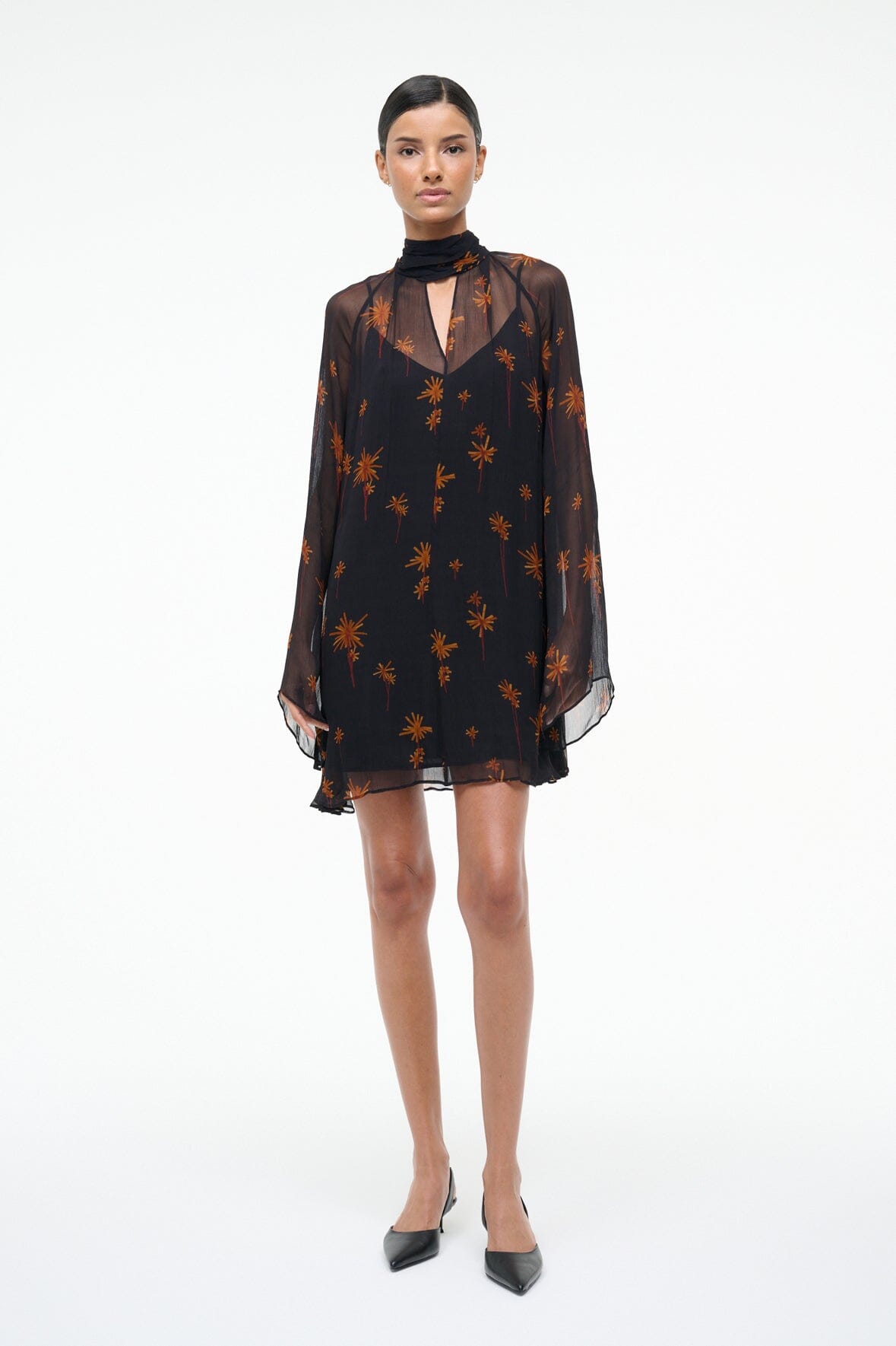 STAUD Sale Esther Mini Dress Autumn Night