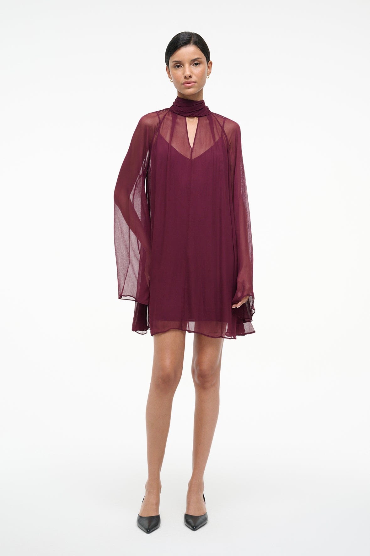 STAUD Sale Esther Mini Dress Syrah