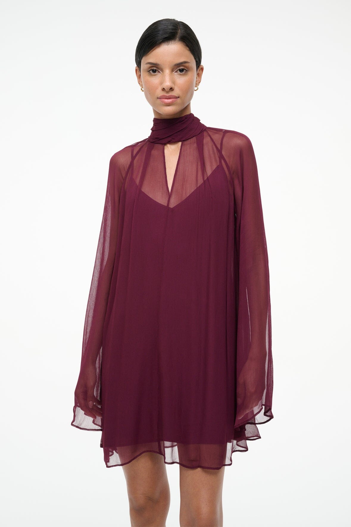 STAUD Sale Esther Mini Dress Syrah