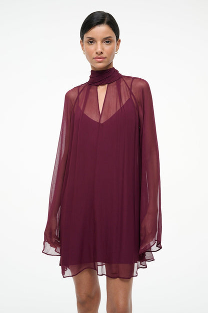 STAUD Sale Esther Mini Dress Syrah