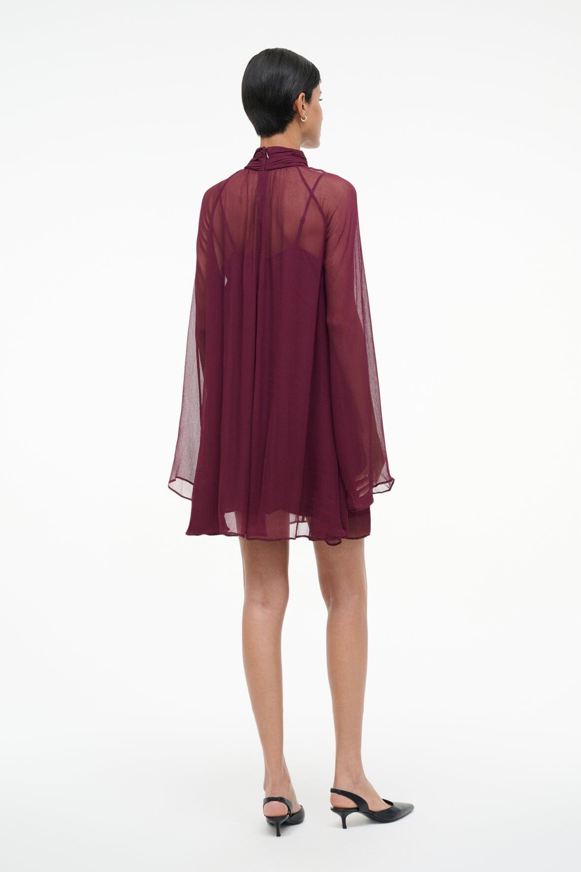 STAUD Sale Esther Mini Dress Syrah