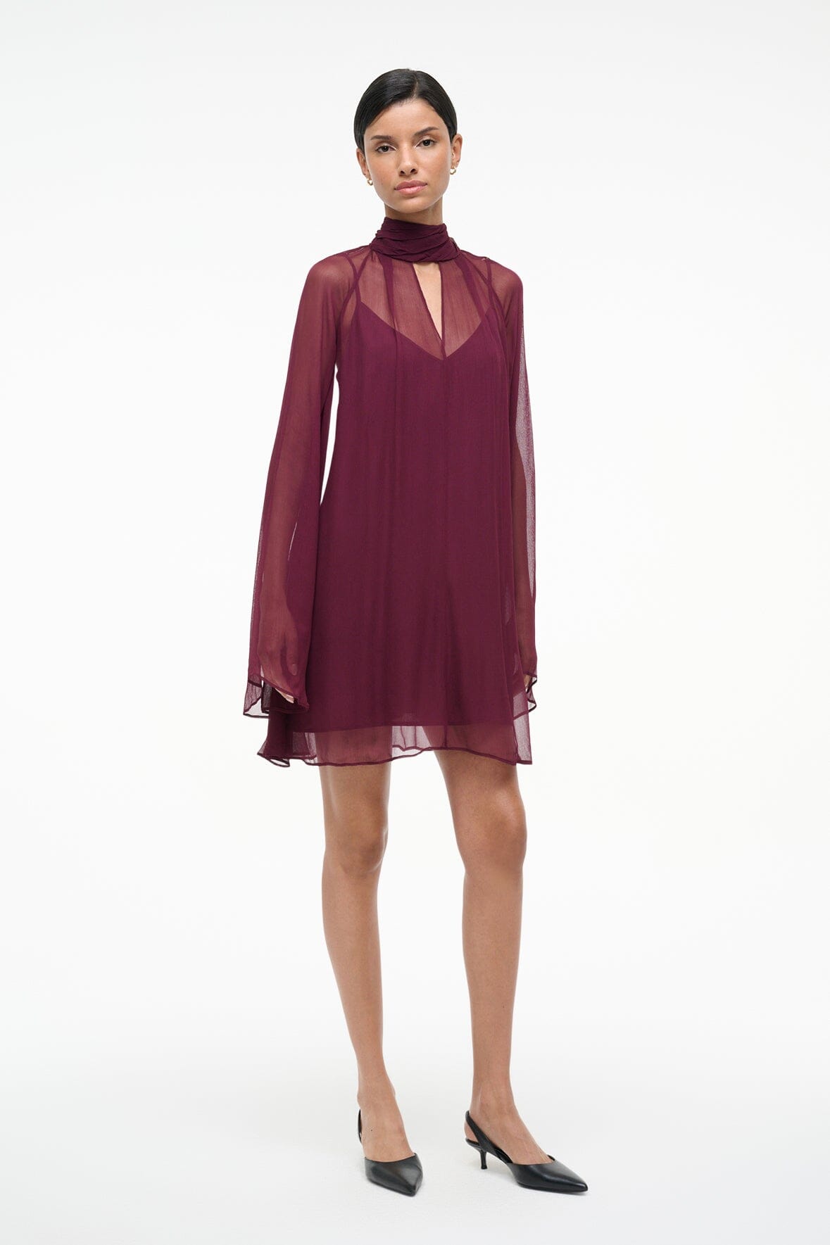 STAUD Sale Esther Mini Dress Syrah