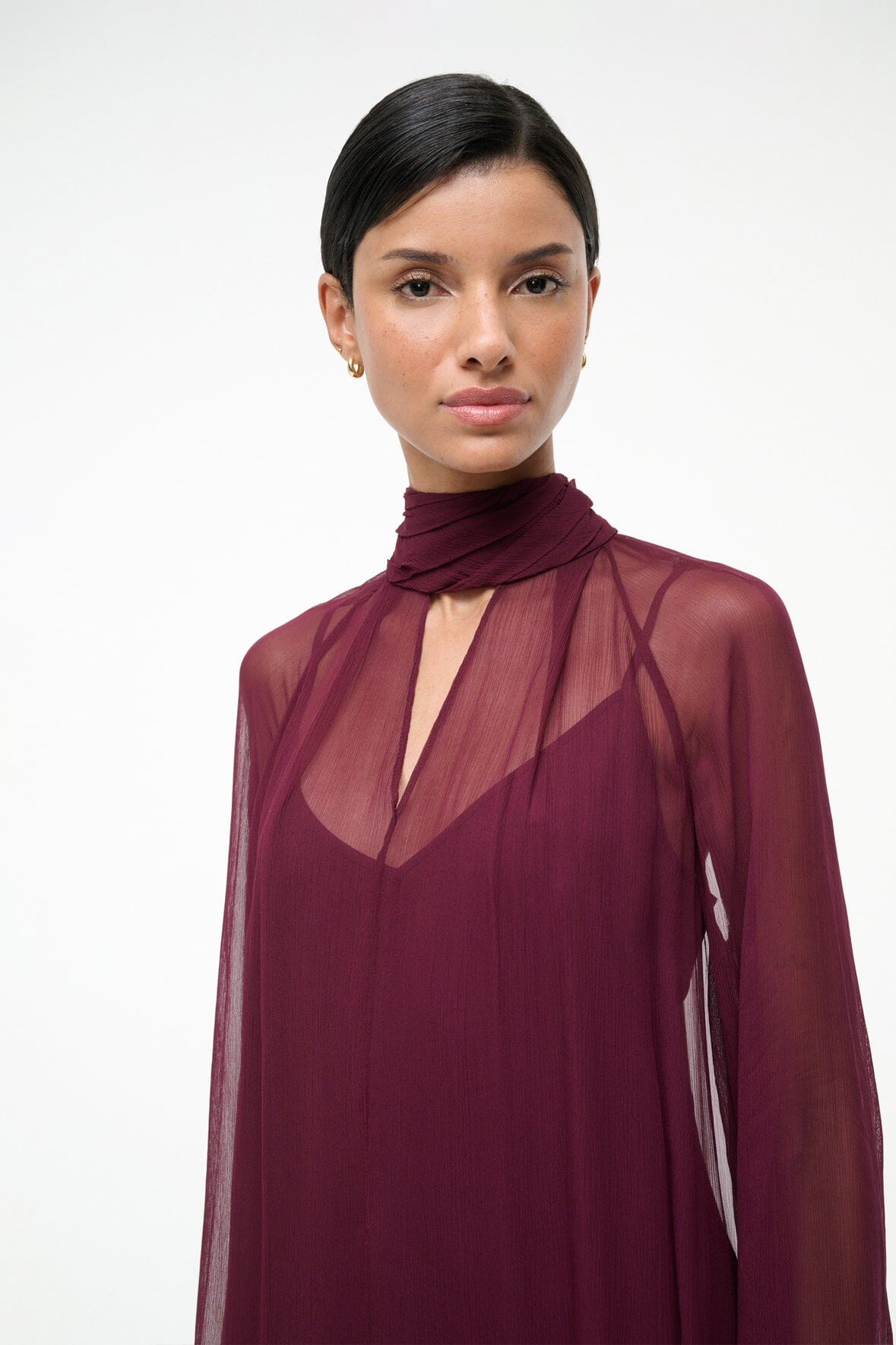 STAUD Sale Esther Mini Dress Syrah