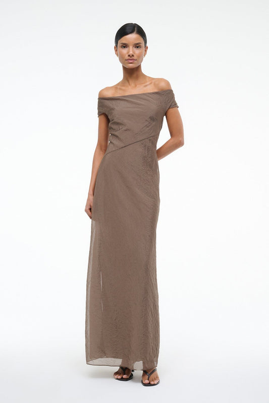 STAUD Sale Cheyenne Dress Taupe