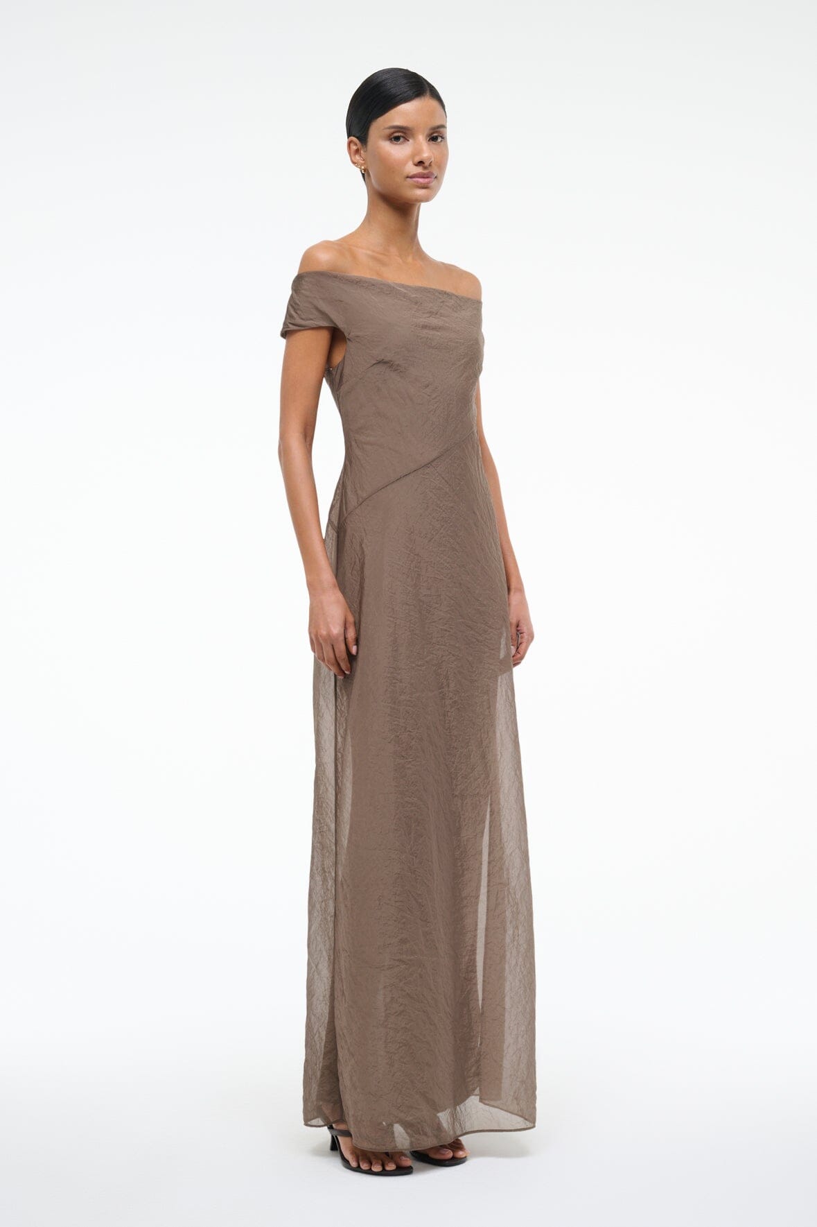STAUD Sale Cheyenne Dress Taupe