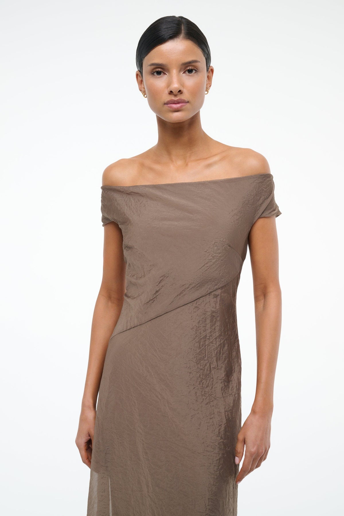STAUD Sale Cheyenne Dress Taupe