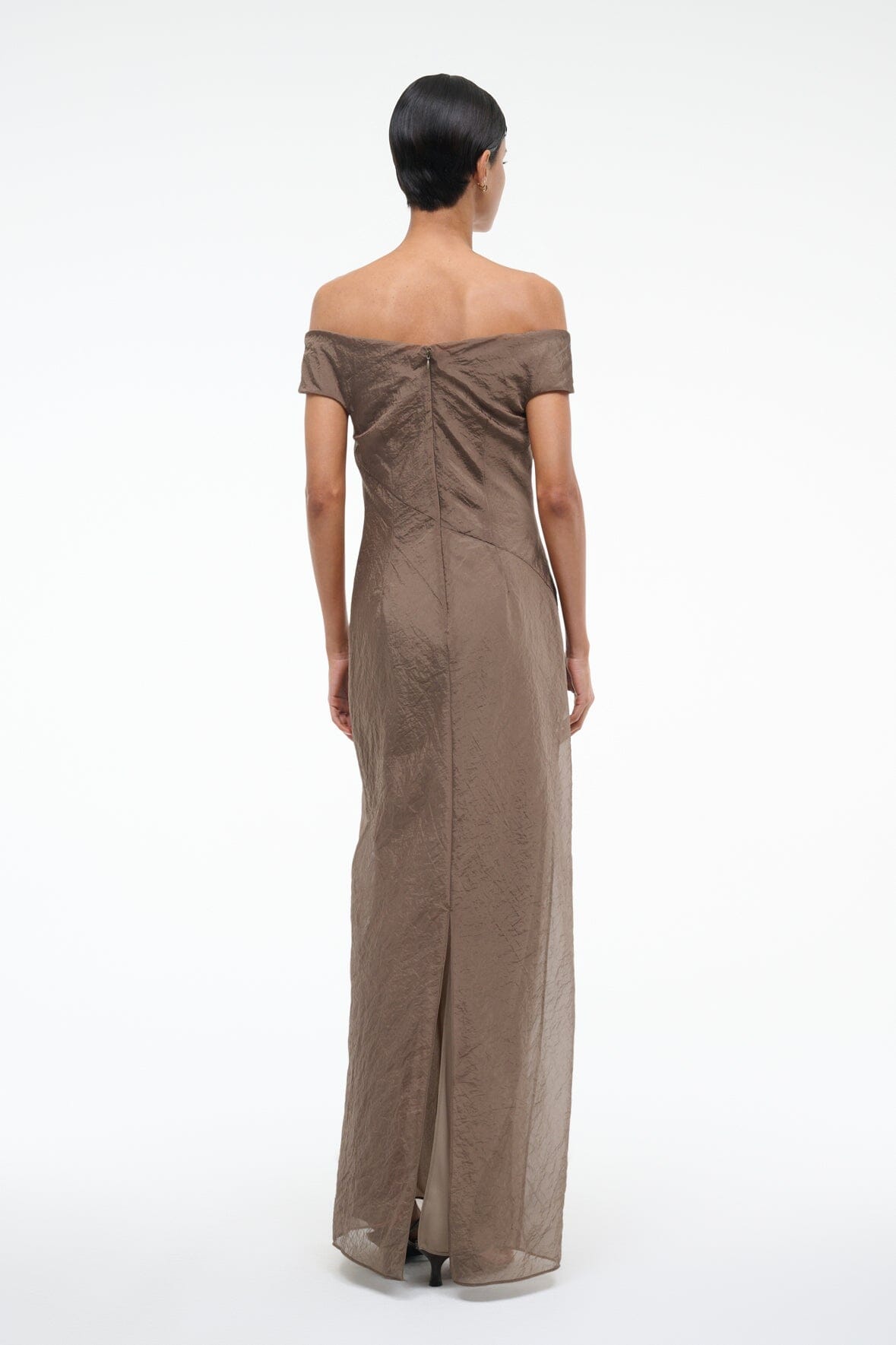 STAUD Sale Cheyenne Dress Taupe
