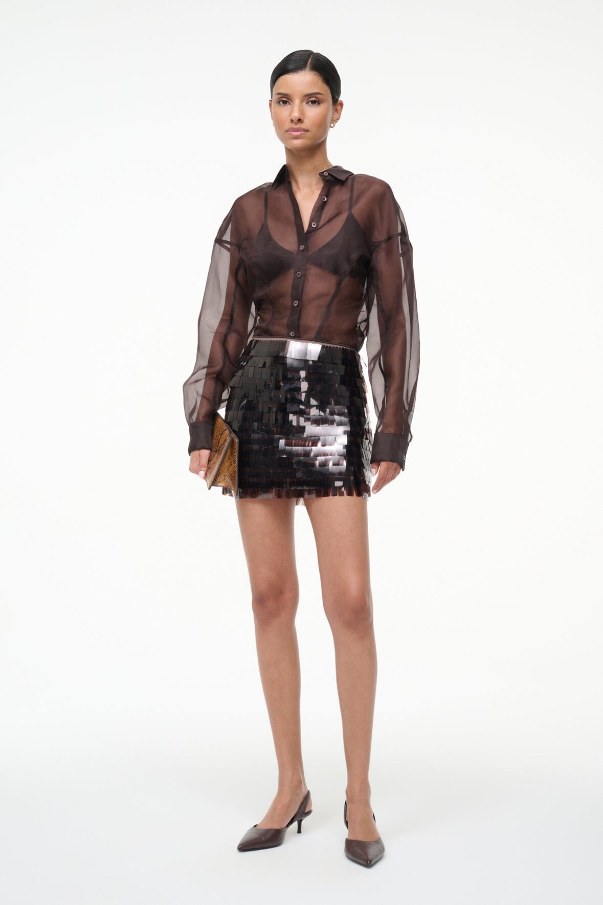 STAUD Sale Max Skirt Earth