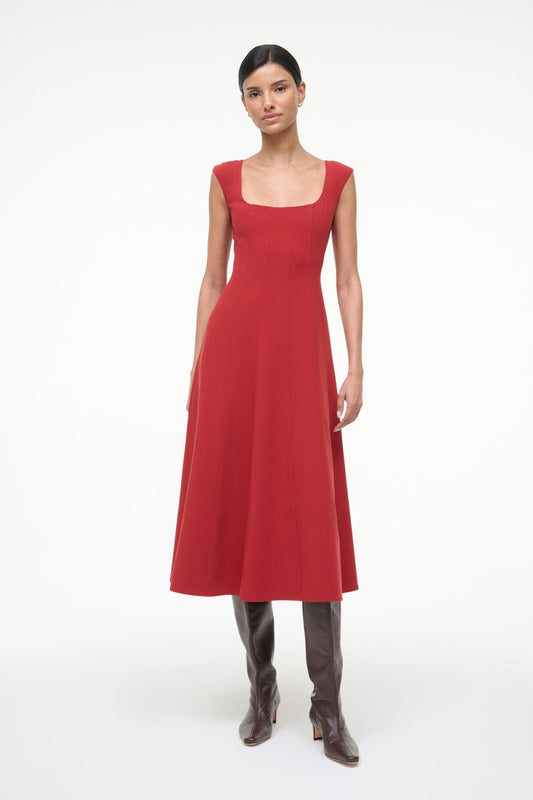 STAUD Sale Charlotte Dress Rouge