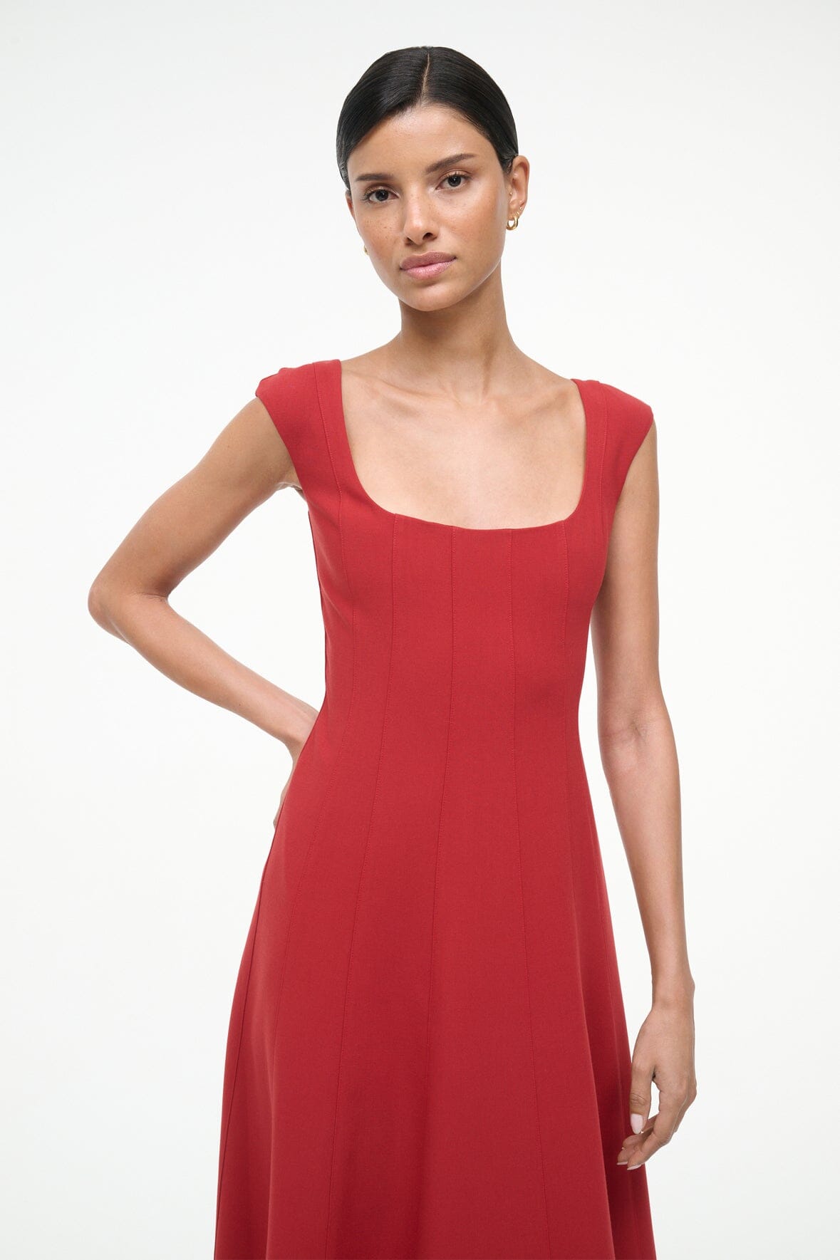STAUD Sale Charlotte Dress Rouge