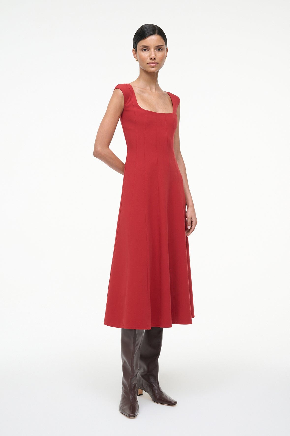 STAUD Sale Charlotte Dress Rouge
